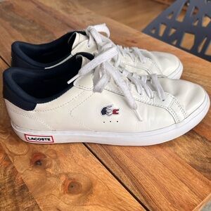 Lacoste Powercourt graphic leather sneakers